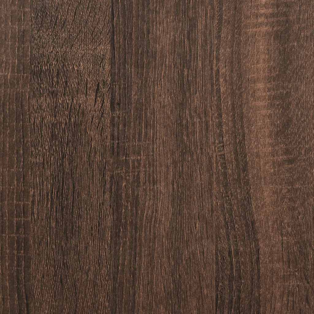 vidaXL Κομοδίνα 2 τεμ. Καφέ Δρυς 46,5x29x61 εκ. από Επεξεργασμένο Ξύλο