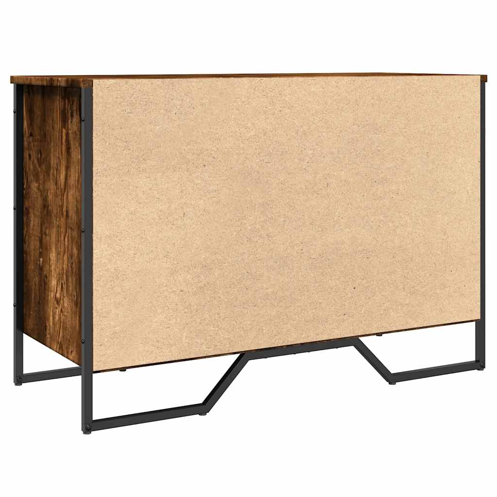 vidaXL Pantofar, stejar fumuriu, 90x38x61,5 cm, lemn prelucrat