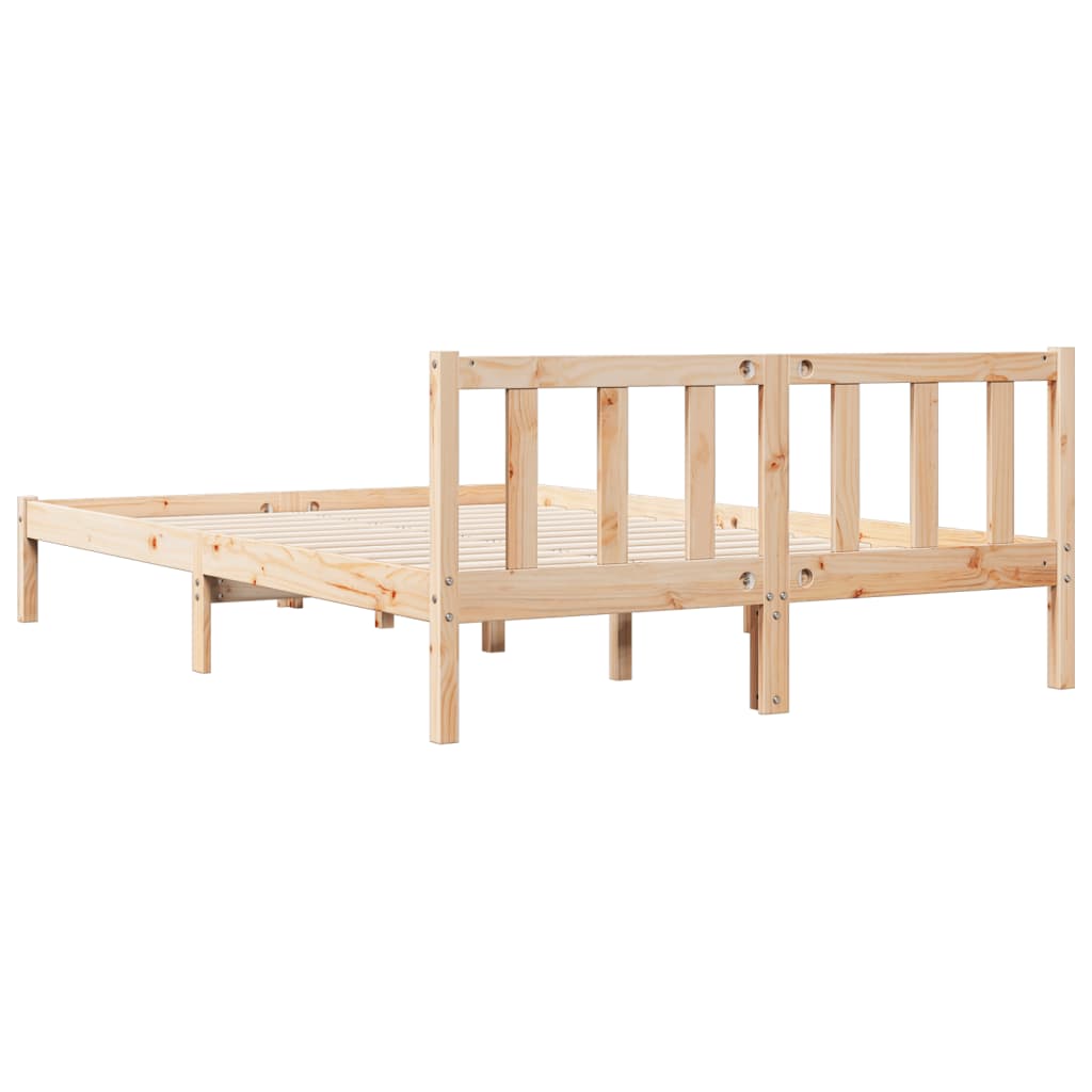 vidaXL Cadru pat foarte lung fără saltea, 140x210 cm, lemn masiv pin