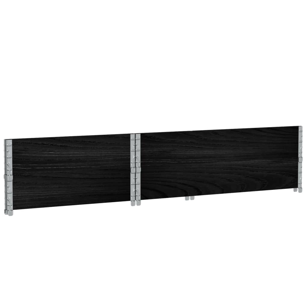 vidaXL Rame pentru paleți, 2 buc., negru, 120x80 cm, lemn masiv pin