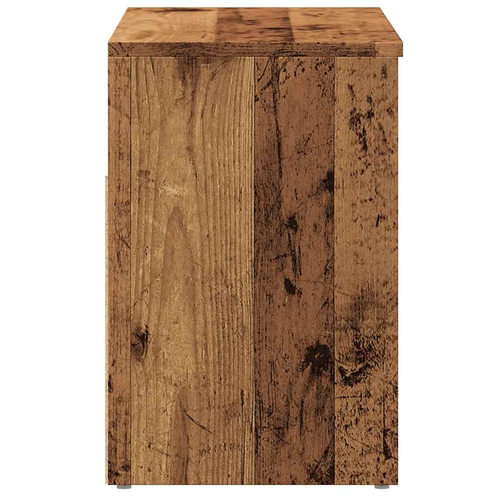 vidaXL Lavica za čevlje iz starega lesa 60x30x45 cm Inženirski les