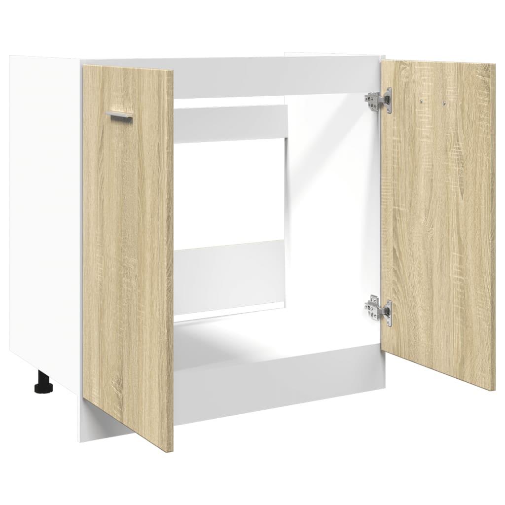 vidaXL Dulap inferior, stejar sonoma, 80x46x81,5 cm, lemn prelucrat