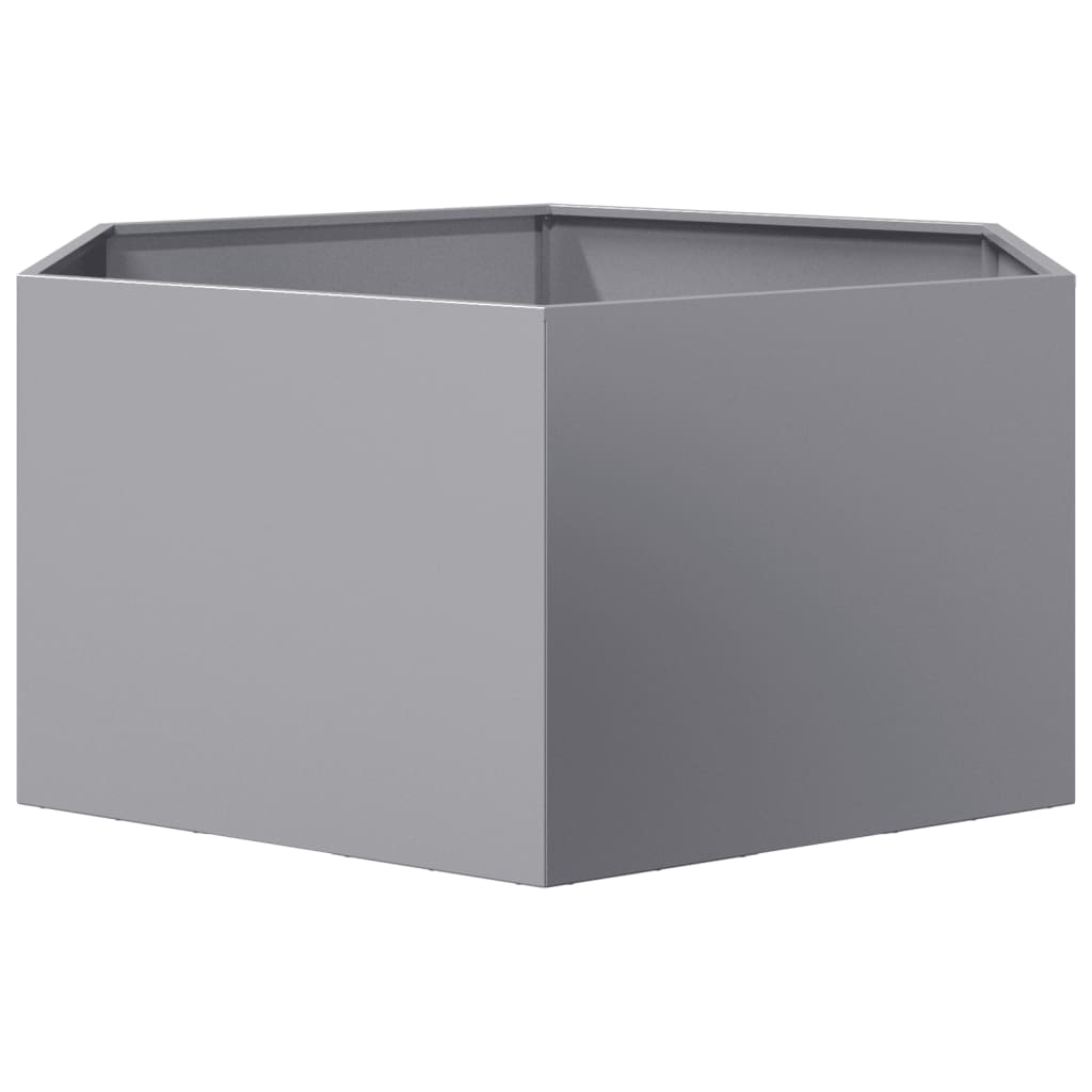 vidaXL Jardinieră de grădină 104x90x45 cm oțel galvanizat hexagonal