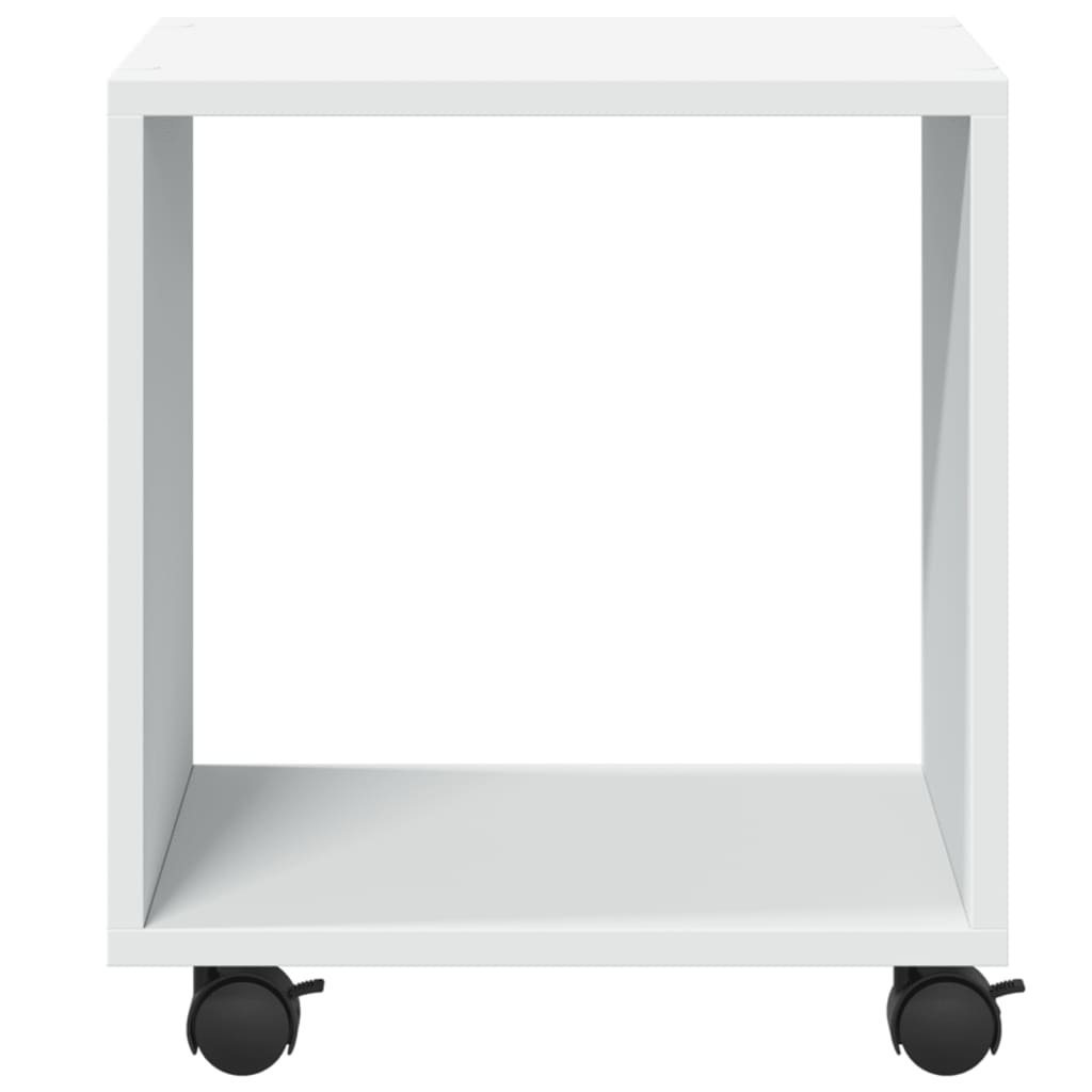 vidaXL Dulap cu roți, alb, 37x33x42,5 cm, lemn prelucrat