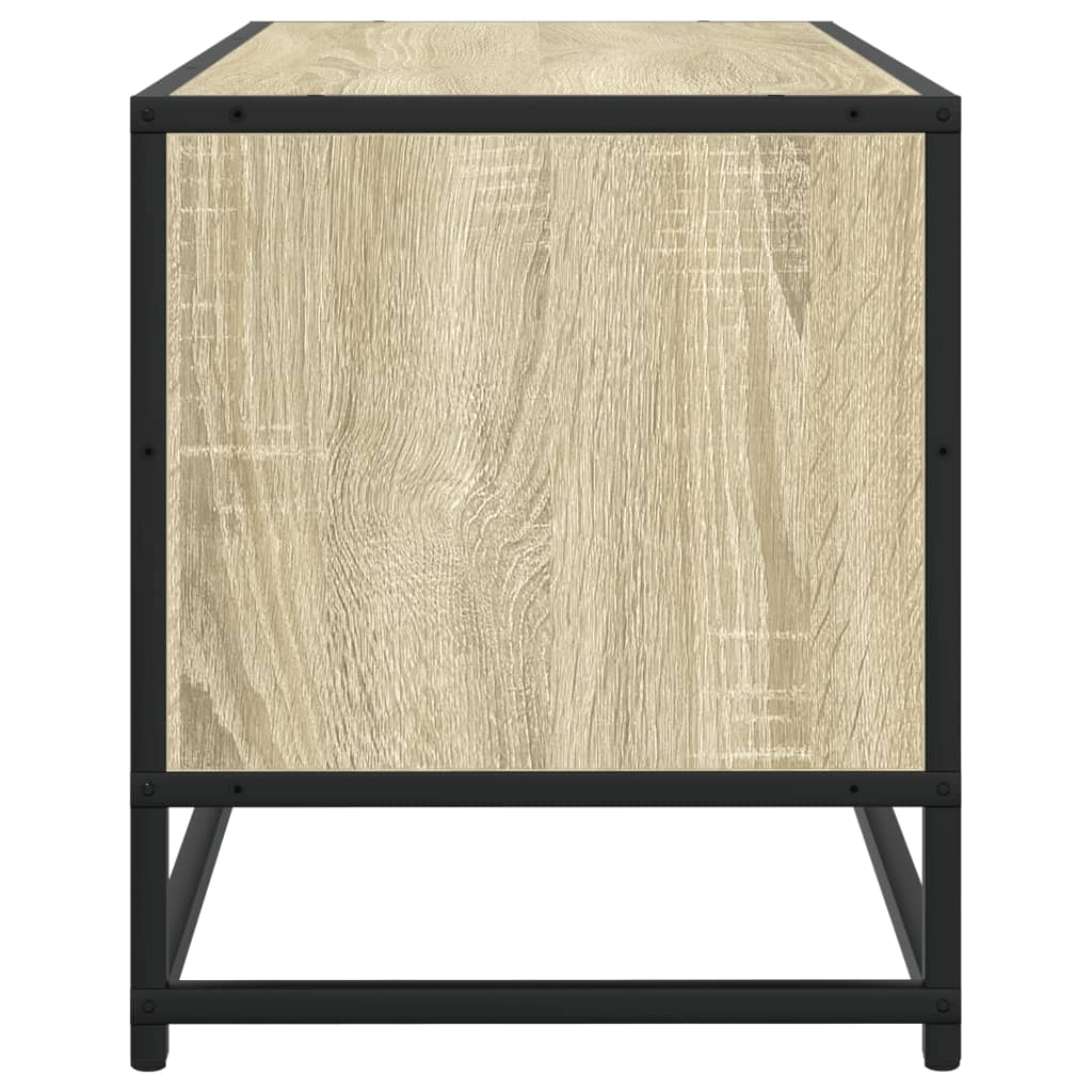 vidaXL Dulap TV, stejar sonoma, 80x34,5x40 cm, lemn prelucrat și metal