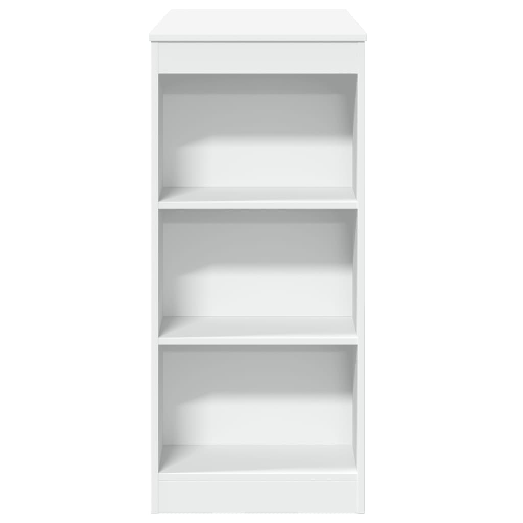 vidaXL Masă de bar cu rafturi, alb, 95x47x103,5 cm, lemn prelucrat