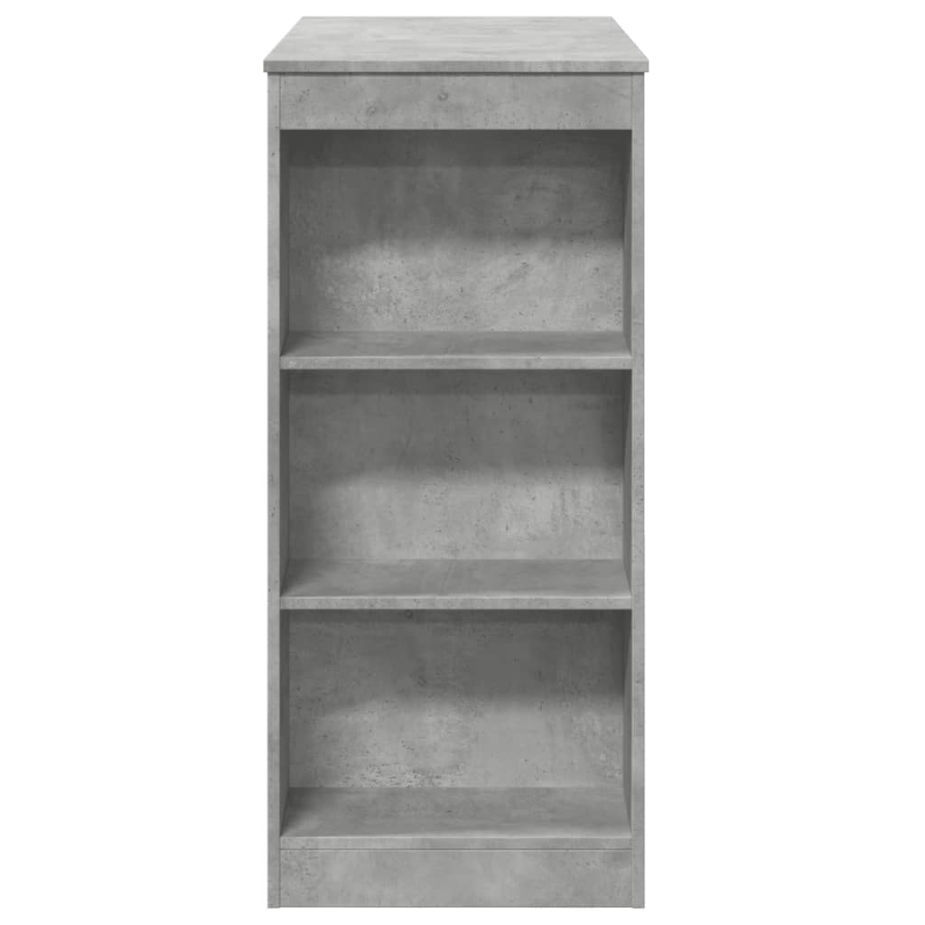 vidaXL Masă de bar cu rafturi gri beton 95x47x103,5 cm lemn prelucrat
