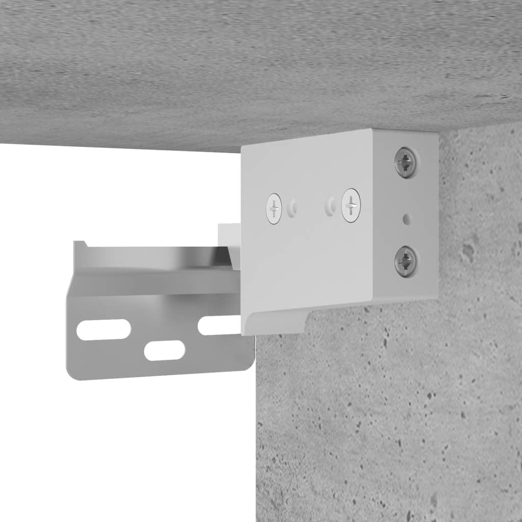 vidaXL Set mobilier de baie, 3 piese, gri beton, lemn compozit