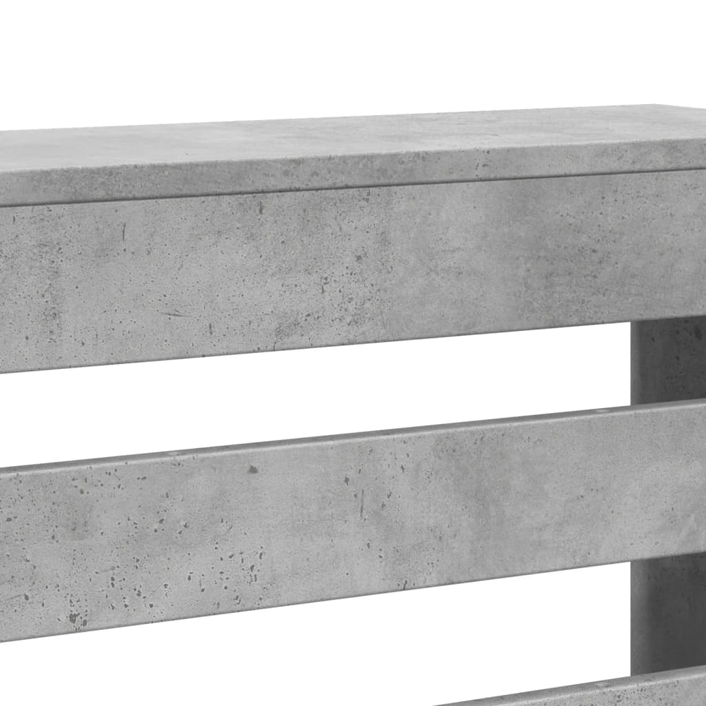 vidaXL Mască pentru calorifer, gri beton, 149x20x82 cm, lemn prelucrat