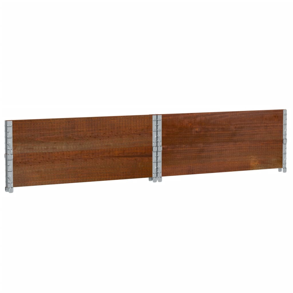 vidaXL Rame pentru paleți 2 buc. maro 100x100 cm lemn masiv de pin