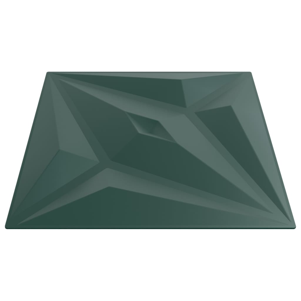vidaXL Panouri de perete 12 buc. verde 50x50 cm XPS 3 m² stea