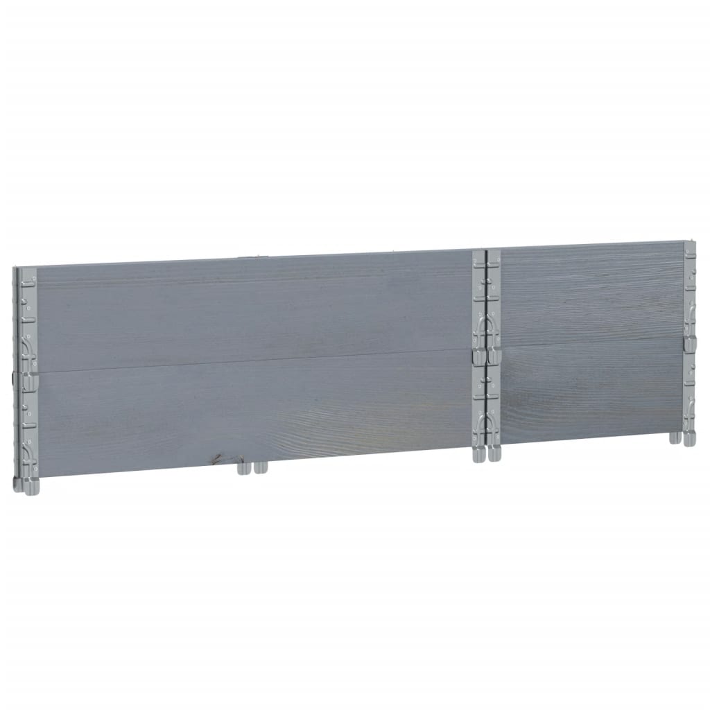 vidaXL Jardinieră de grădină, gri, 100x50 cm, lemn masiv pin