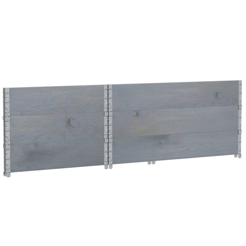 vidaXL Jardinieră de grădină, gri, 120x80 cm, lemn masiv de pin