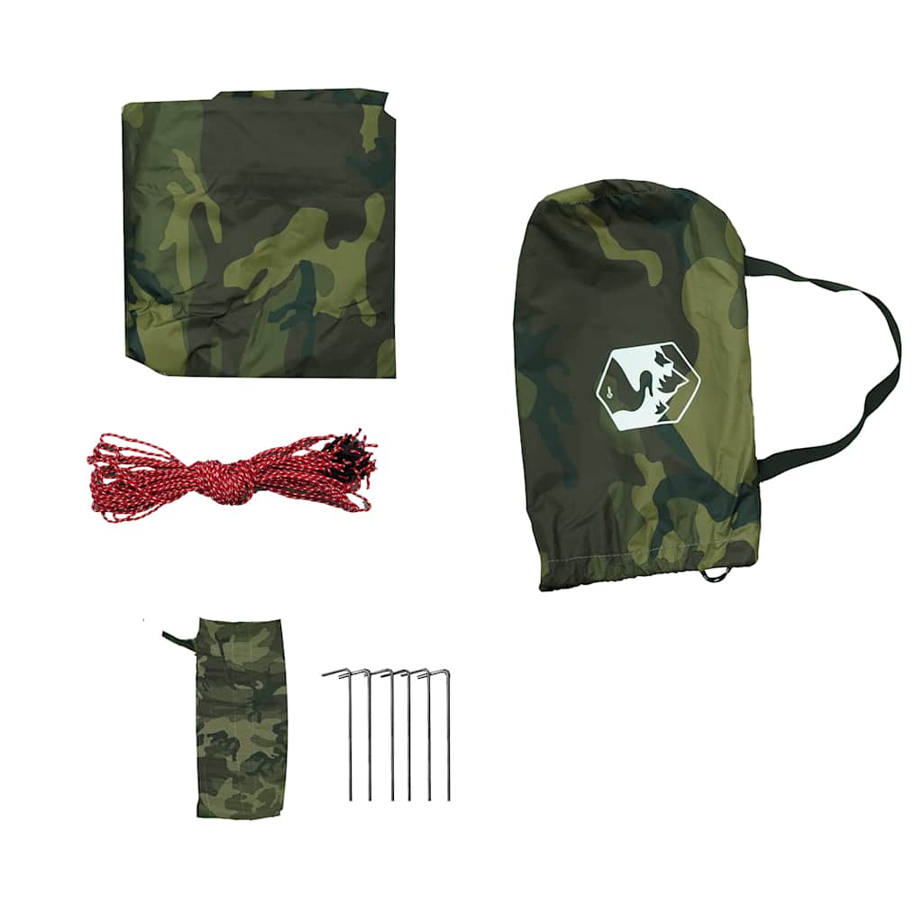 vidaXL Camping Tarp Camouflage 366x306 cm Vedenpitävä
