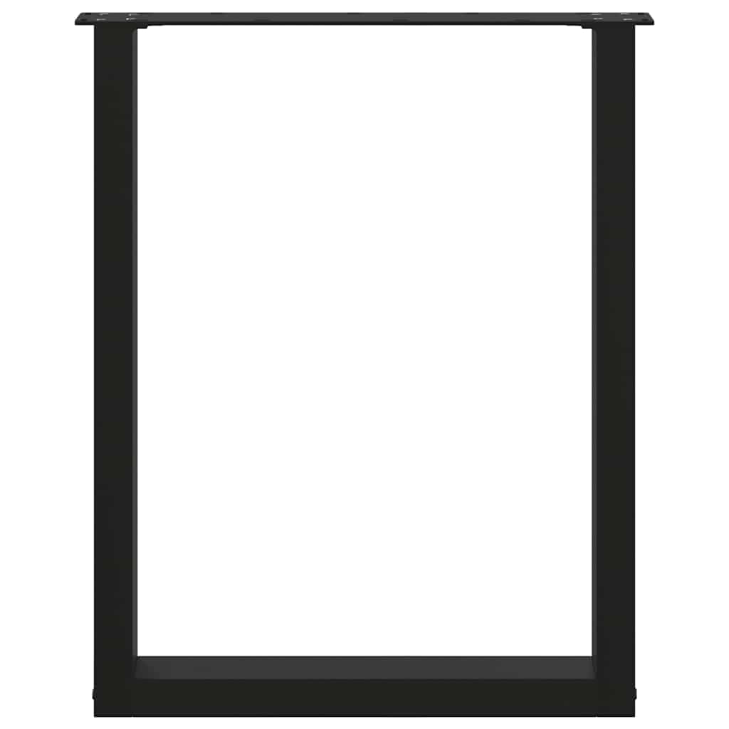 vidaXL ruokapöydän jalat U-muotoiset 2 kpl Musta 60x(72-73) cm Teräs