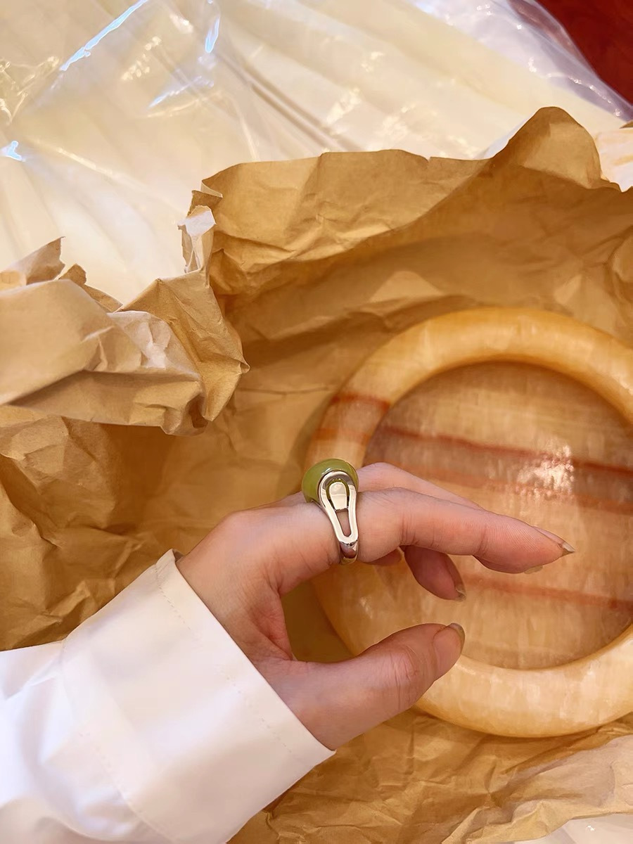 Grape Green Ring Special-interest Design Advanced Sense