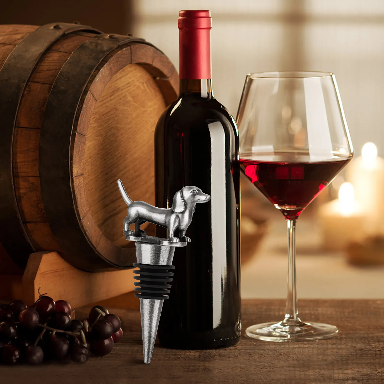 A Dachshund-shaped Red Wine Stopper, A Household Wine Champagne Stopper, An Interesting Dachshund Dog Wine Stopper, Suitable For Men And Women's Birthday Gifts, Halloween, Christmas, Father's Day, Mot – image 5