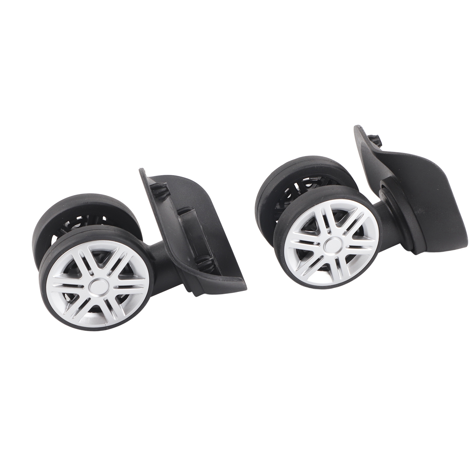 1Pair Outdoor Mute Double Row Large Wheel Draw‑bar Box Code Case Suitcase Accessory