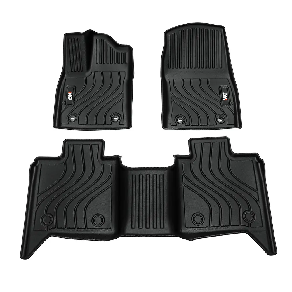All-Weather TPE Front And Rear Row Floor Liners Floor Mats Fit For Toyota Tundra CrewMax Cab 2022-2025, Custom Fit Tundra Car Mats 20484