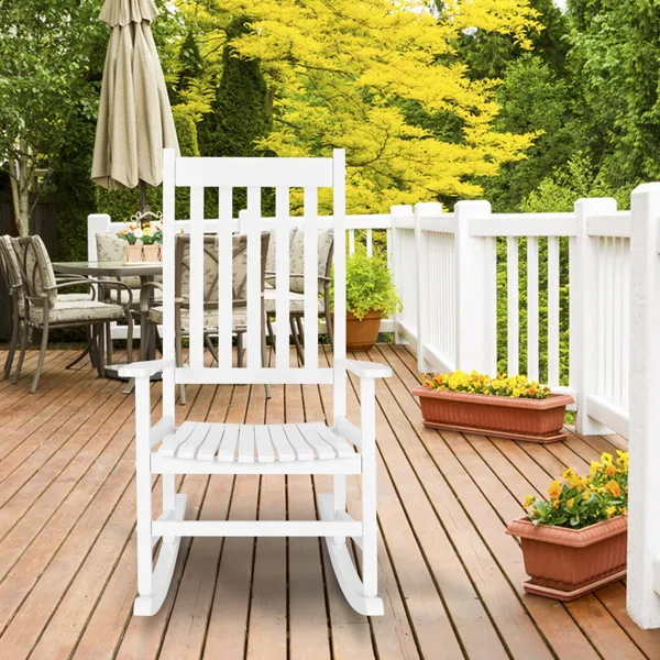 White Wooden Rocking Chair