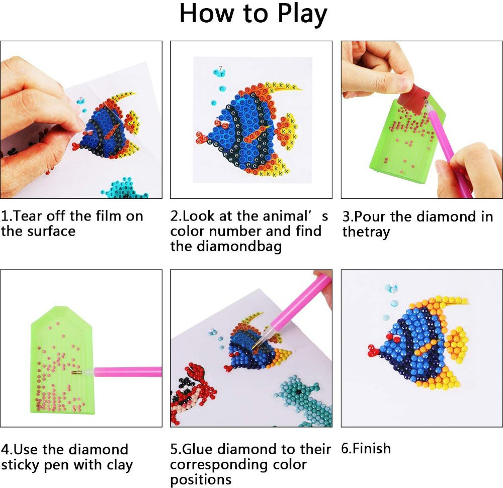 Kit de peinture diamant 5D pour enfants — DIY facile 3