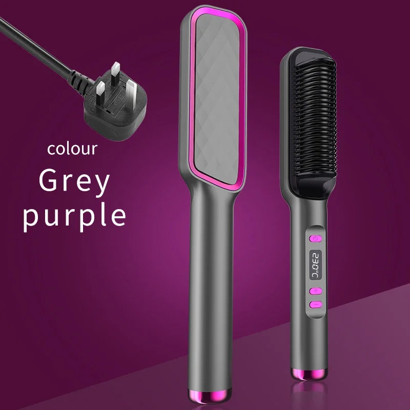 Electric Hot Comb Multifunctional Straight Hair Straightener Comb Negative Ion Anti-Scalding Styling Tool Straightening Brush, Default European Regulations When Placing An Order