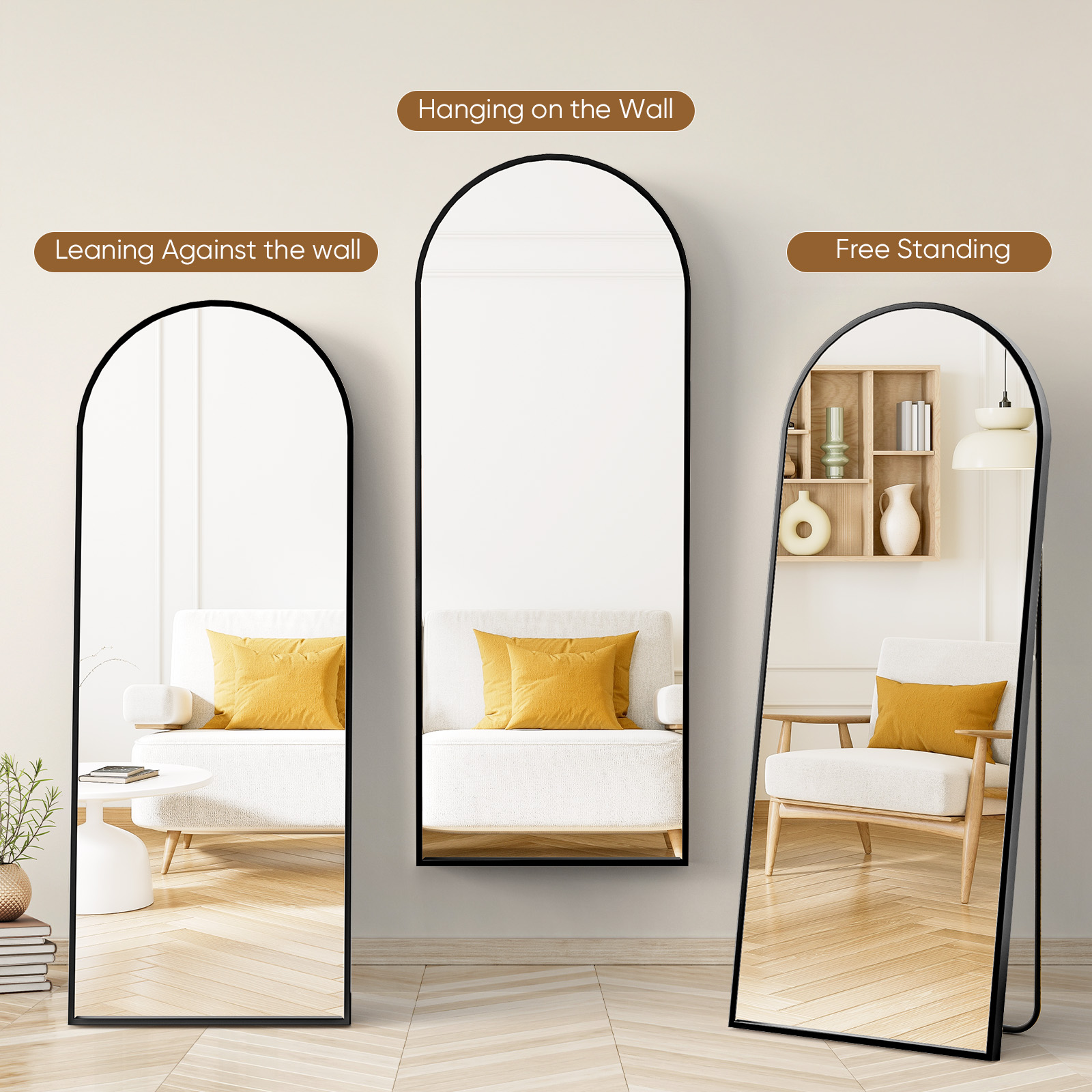Arched 71 X26  Full Body Mirror, Full Body Floor Mirror image 10