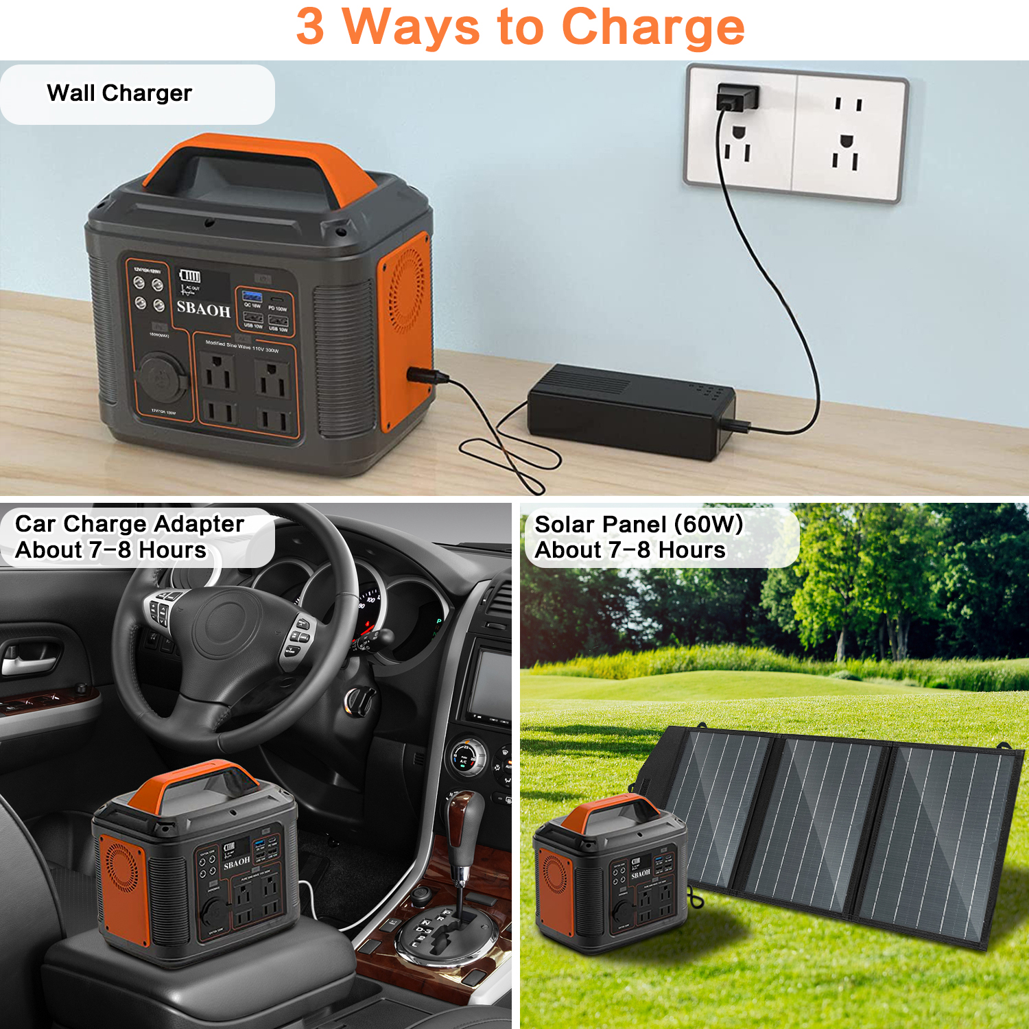 Portable Power Station P302,300W 296Wh Backup Lithium Battery,Solar Generator For Home And Outdoor Emergency Power Supply,Solar Panel Is Not Included — foto 6
