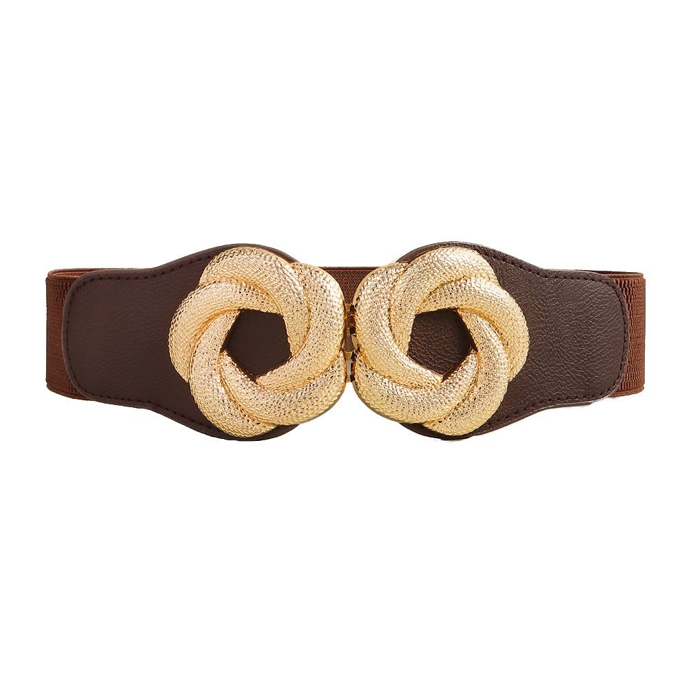 Women’s Belt Elastic Elastic Fashion With Shirt Skirt Suit Jacket Flower Shaped Belt