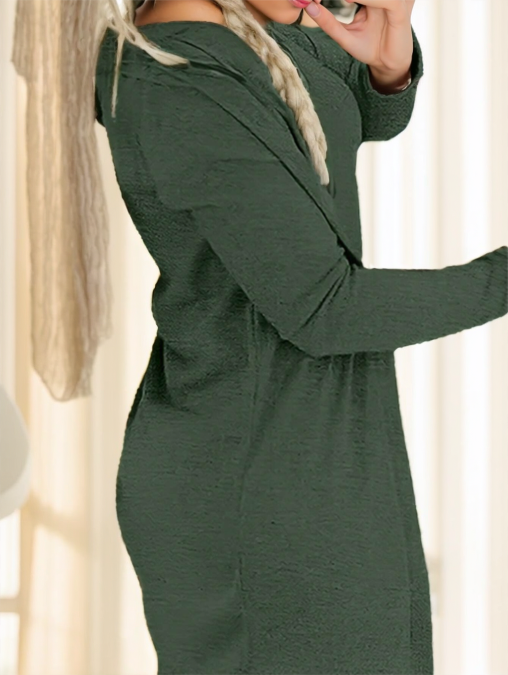 2pcs Women Solid Color Long Sleeve Minimalist Jacket Top And Pant Casual Suit