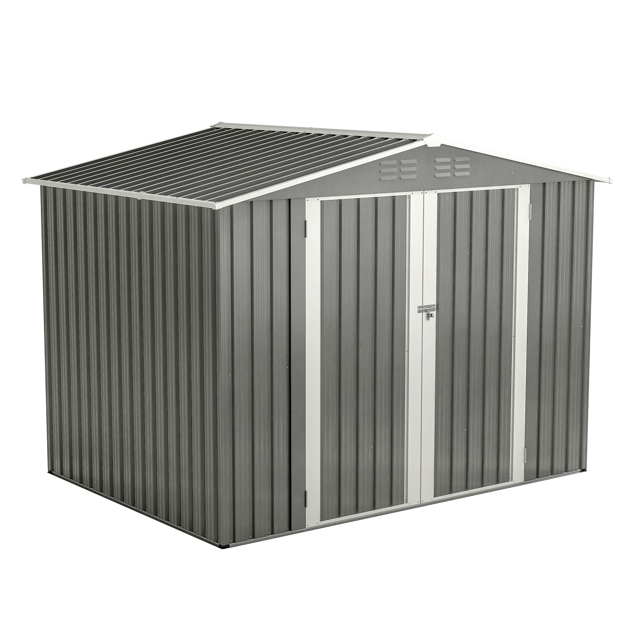8 X 6 FT Outdoor Waterproof Garden Tool Storage Sheds With Metal Foundation With Floor... thumbnail 1