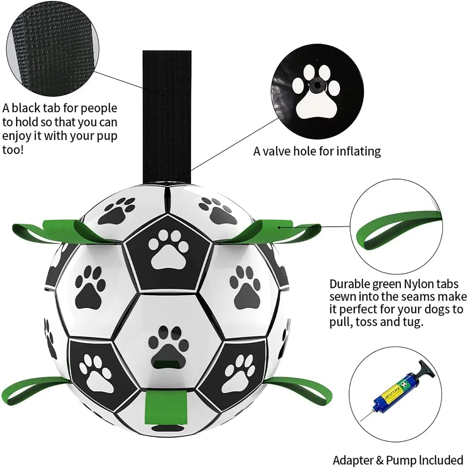 Interactive Dog Football Toy Soccer Ball Inflated Training Toy For Dogs Outdoor Border Collie Balls For Large Dogs Pet Supplies – image 3