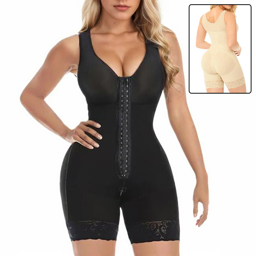 Colombian Faja Shapewear | Full Body Tummy Control Bodysuit with Zipper, Butt Lifting & Crotch Opening - Image 6
