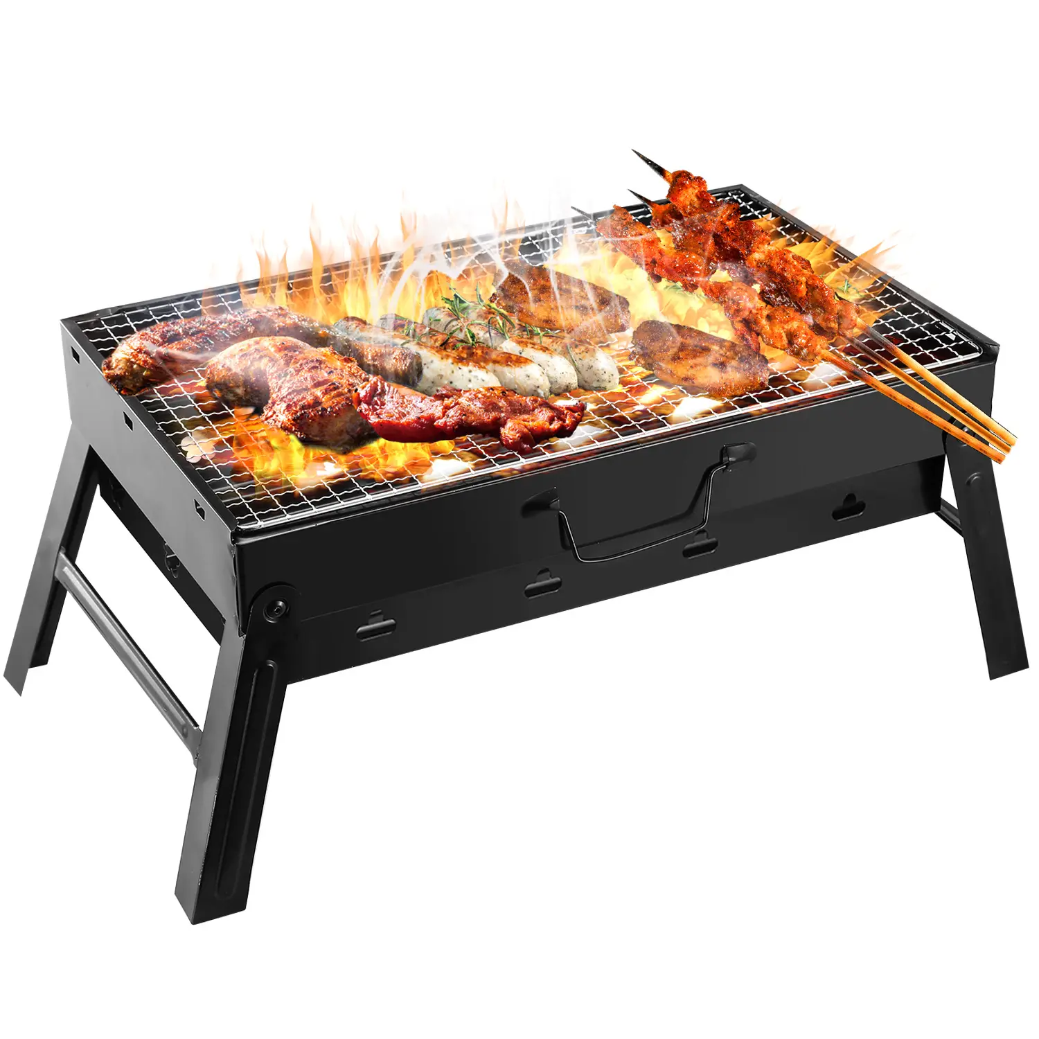 Portable BBQ Grill Foldable Charcoal Lightweight Smoker