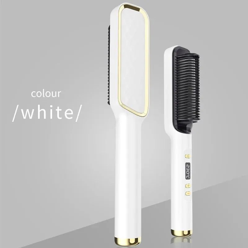 Electric Hot Comb Multifunctional Straight Hair Straightener Comb Negative Ion Anti-Scalding Styling Tool Straightening Brush, Default European Regulations When Placing An Order