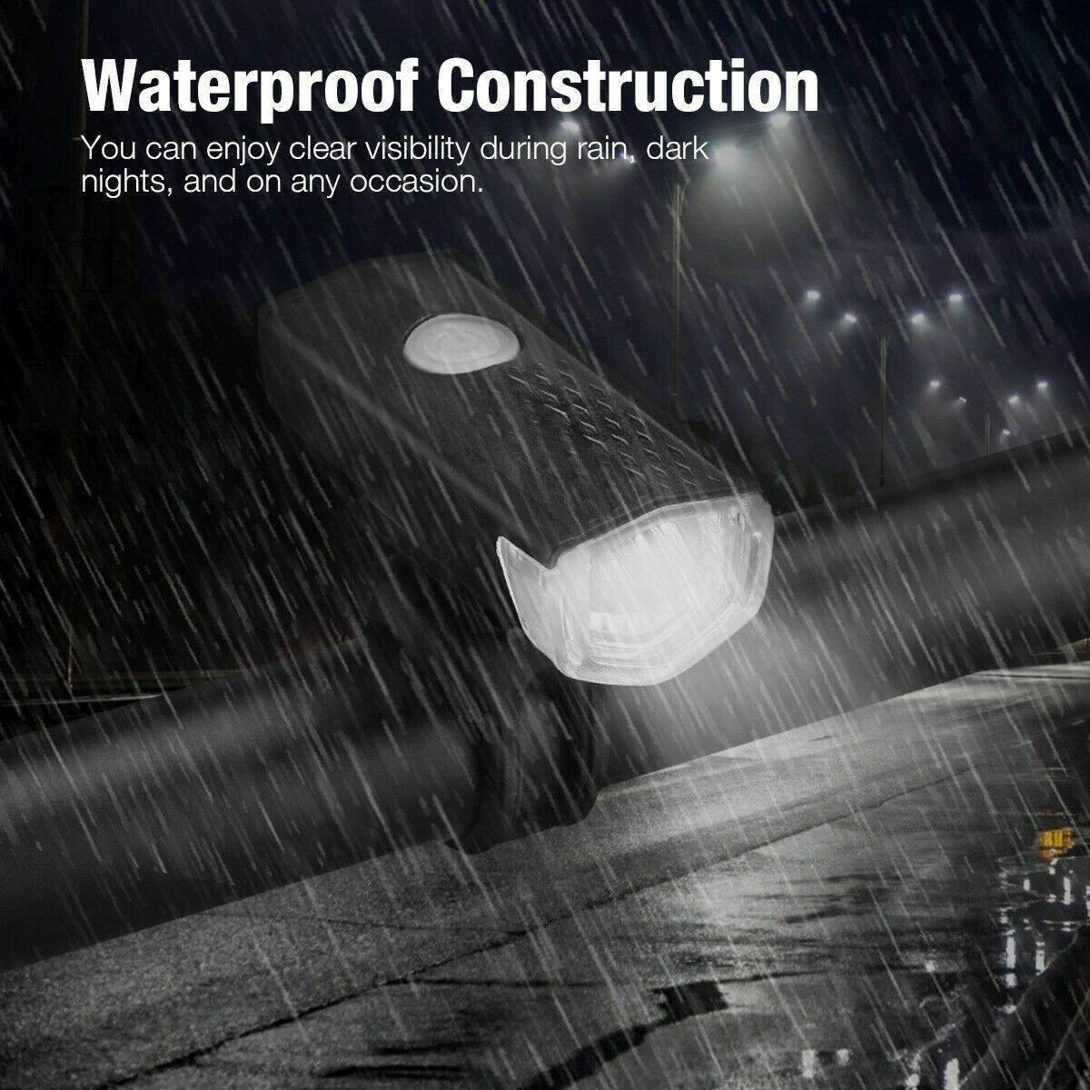 Перезаряжаемая USB светодиодная велосипедная фара Велосипедная фара Велосипедная задняя передняя лампа Велосипедный фонарь Непромокаемый USB Перезаряжаемый светодиодный велосипедный фонарь