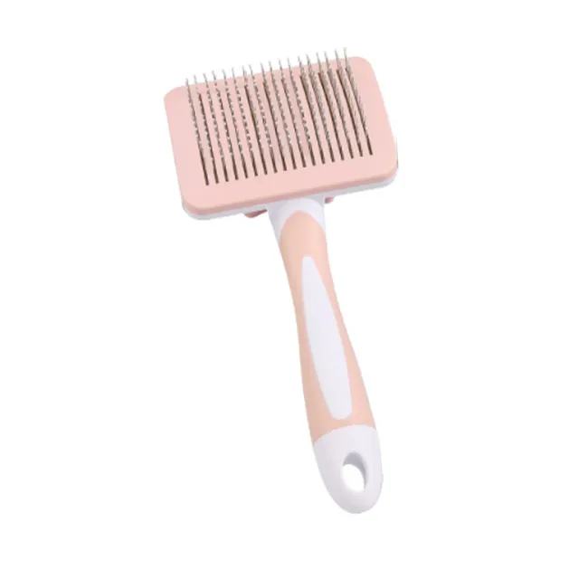 Pet Self Cleaning Slicker Brush Pet Hair Brush Dog Brush Cat Brush For Shedding Hair Pet Hair Removal Tool Safe Massage Comb For Long Middle long, ... Yellow Powder - Shop at LoveMi