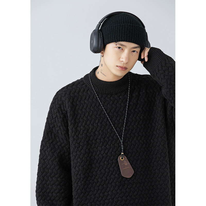 Men's Loose Japanese Twist Knitted Sweater