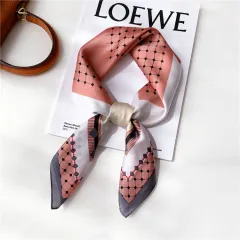 Elegant Geometry Print Square Scarf Women - Orange - View 1