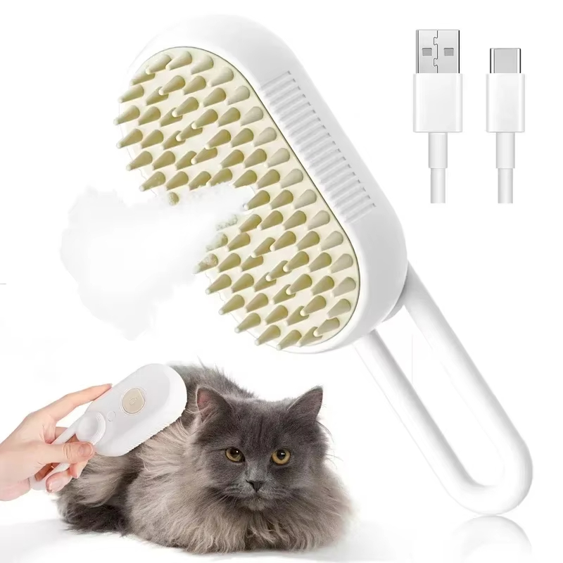 Cat & Dog Steam Brush 3-in-1 | Pet Hair Remover, Cleaner & Massager for All Pets - Picture 8 of 8