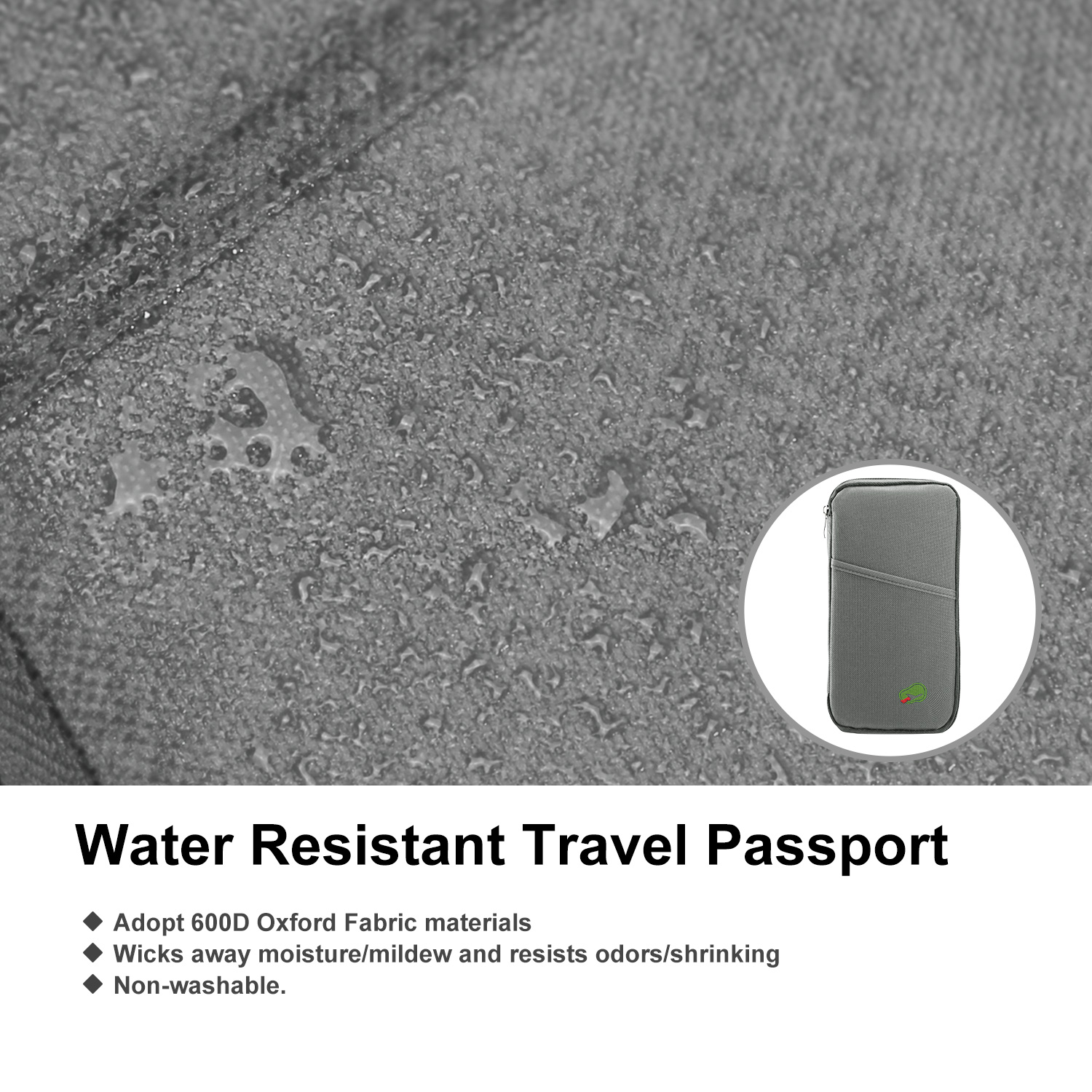 1Pc Travel Passport Wallet 12Cells Ticket ID Credit Card Holder Water Repellent Documents Phone Organizer Zipper Case Business Trip Daily Use — foto 9