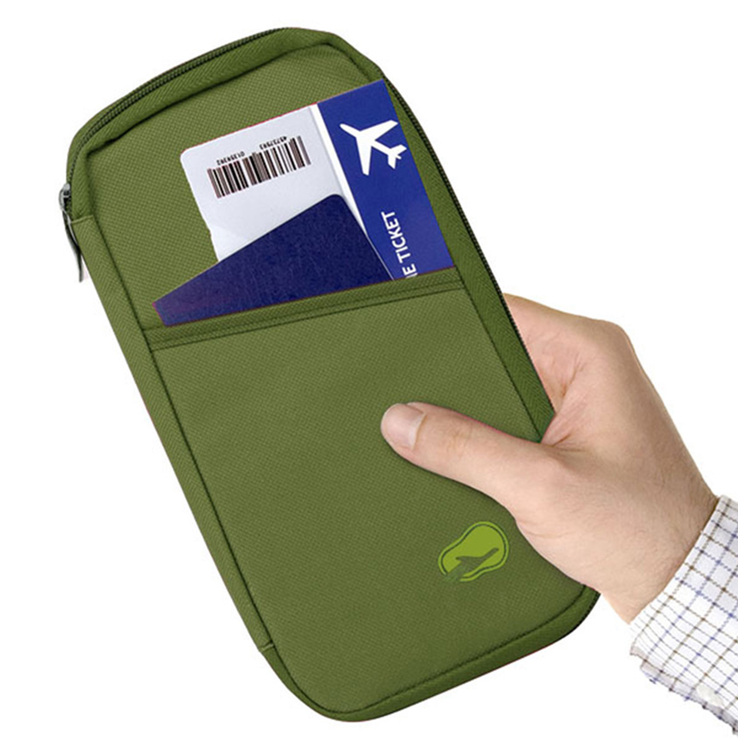 1Pc Travel Passport Wallet 12Cells Ticket ID Credit Card Holder Water Repellent Documents Phone Organizer Zipper Case Business Trip Daily Use — foto 11