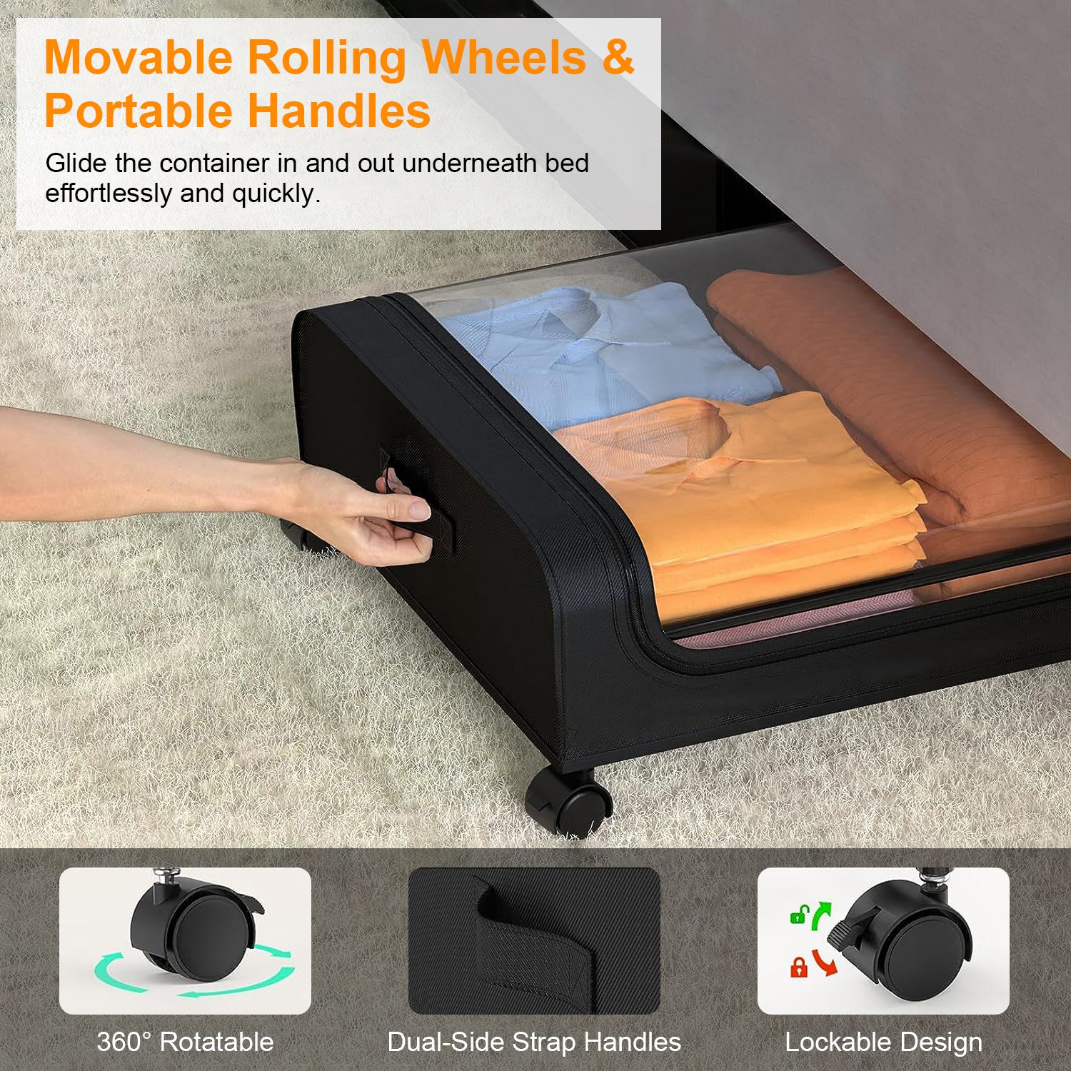Under Bed Storage Containers With Lids Wheels And Handles Set_voghion.com