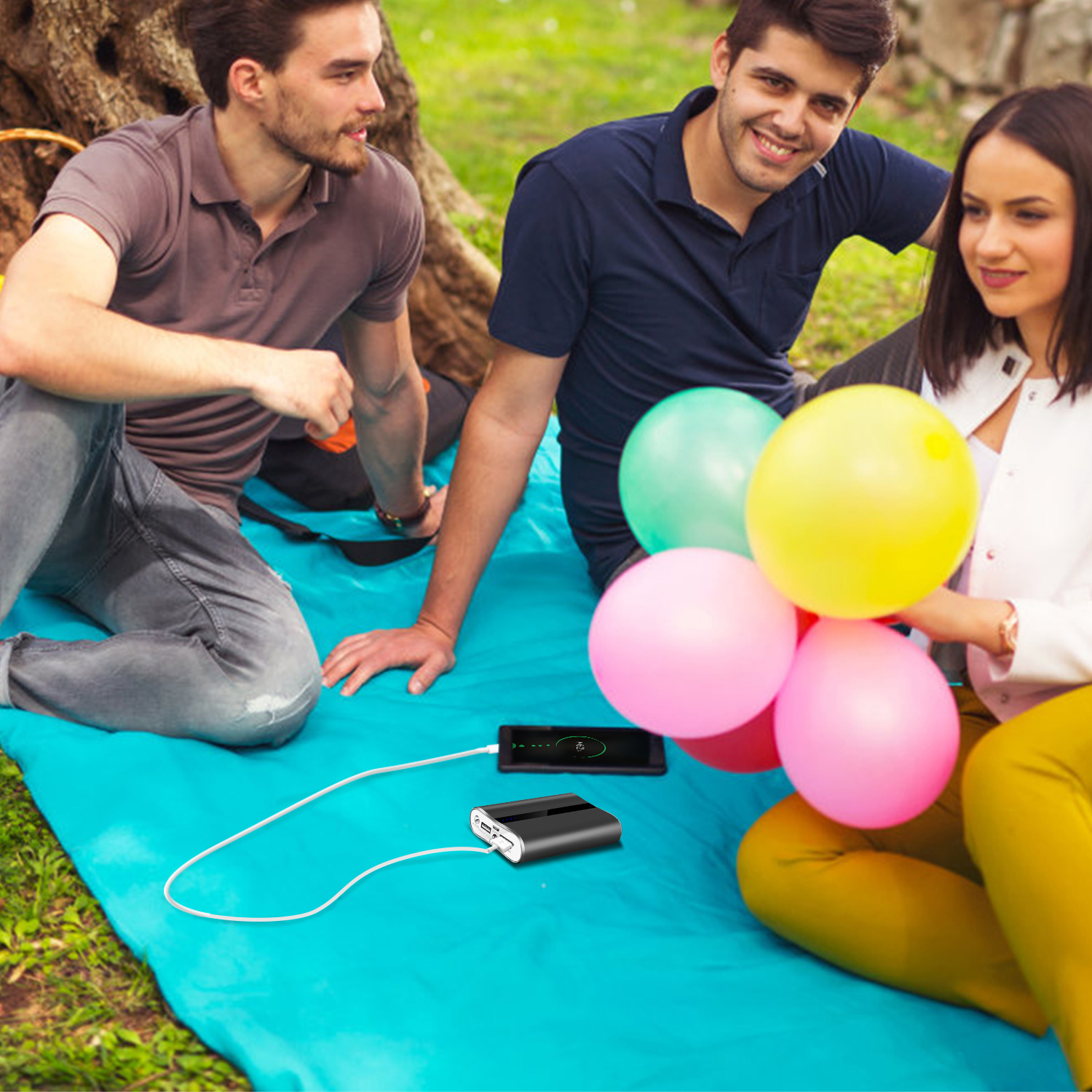 1Pc 12000mAh Portable Charger With Dual USB 3.1A Output Power Bank Ultra-Compact External Battery Pack Fast Charging - Image 6