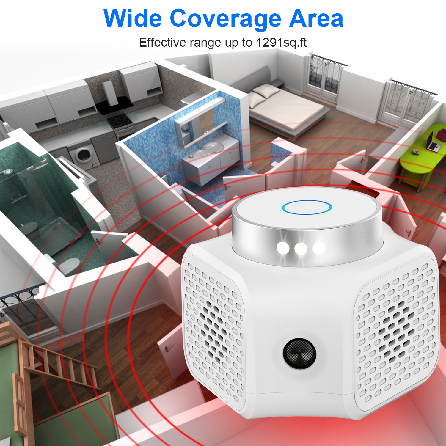 1Pc 360 Degree Ultrasonic Rodent ChaserIndoor With Ultrasonic Sound For Spring — view 4