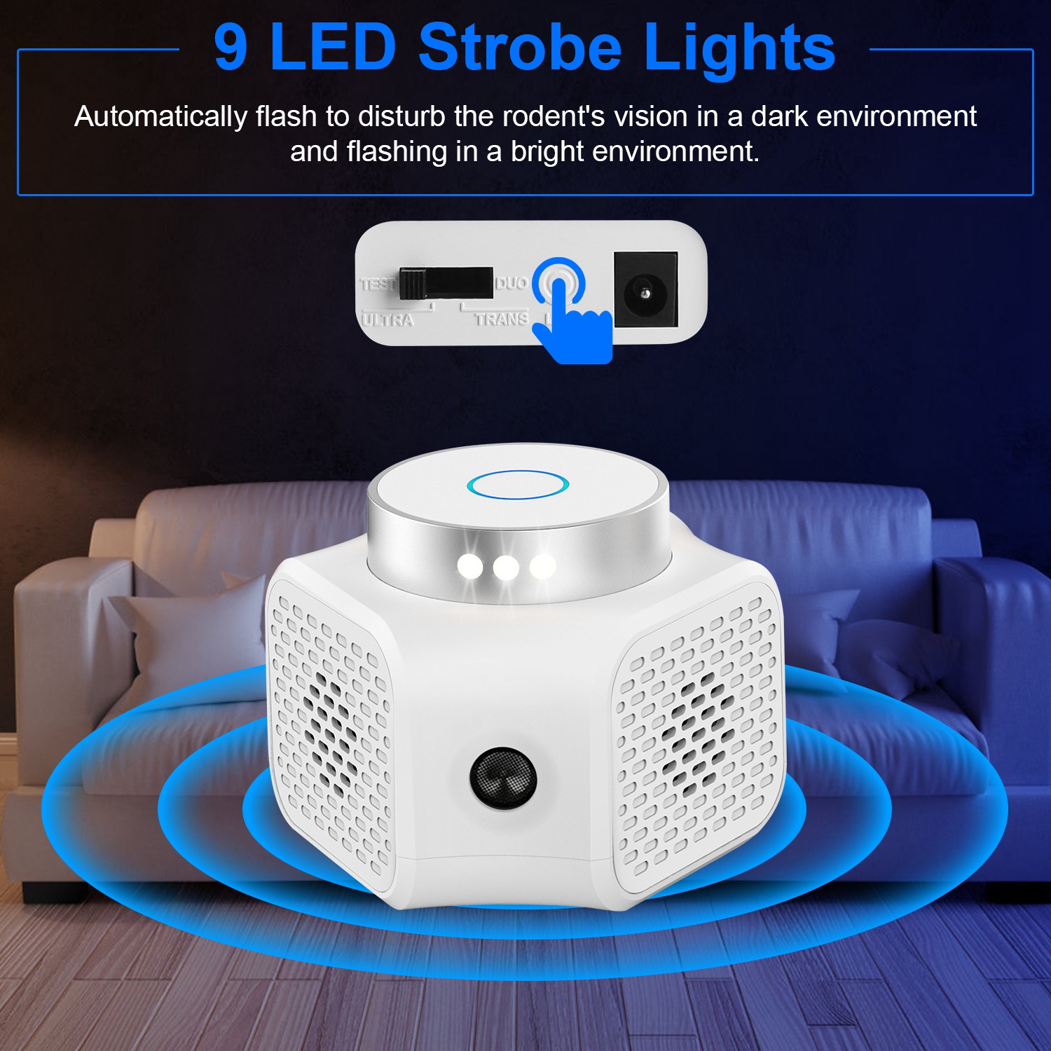 1Pc 360 Degree Ultrasonic Rodent ChaserIndoor With Ultrasonic Sound For Spring