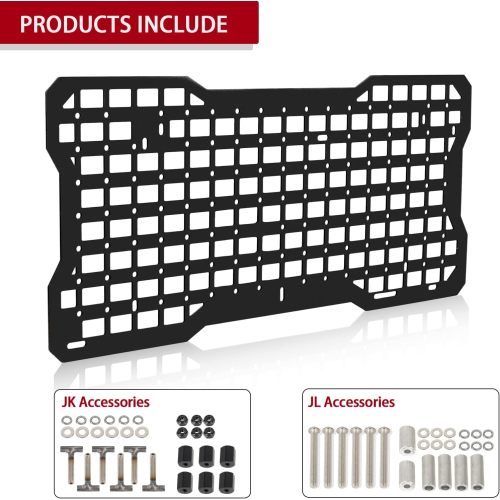 Tailgate Tactical Panel For Wrangler Tailgate Tool Kit Organizer Racks Compatible With Wrangler 2007-2018 JK JKU & 2018-2022 JL JLU