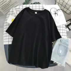 Casual Women Summer New Loose Solid Colour - Black - View 1