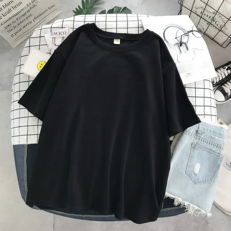 Casual Women Summer New Loose Solid Colour - Black