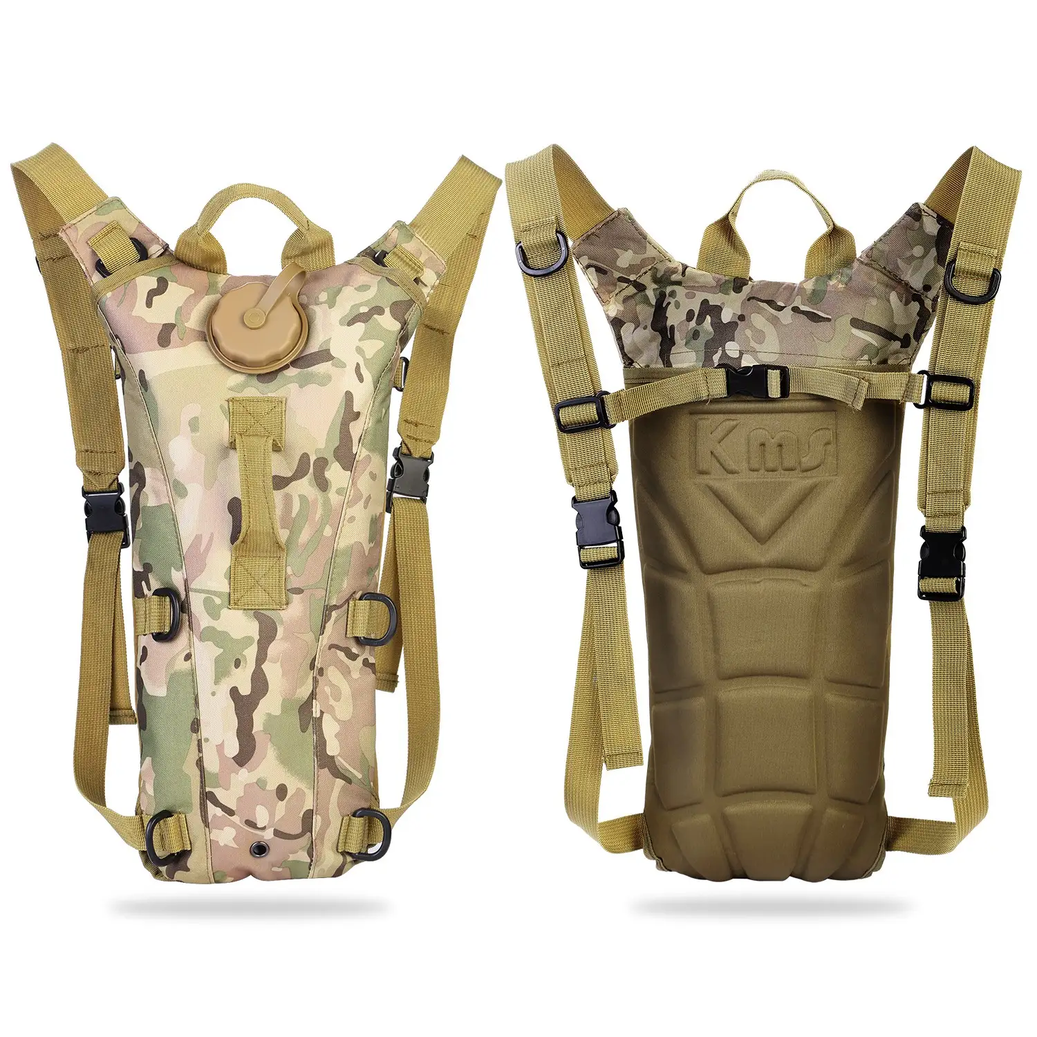 1Pc 3L Tactical Hydration Pack Water Bladder Adjustable Water Drink Backpack For Hiking Cycling Climbing Running